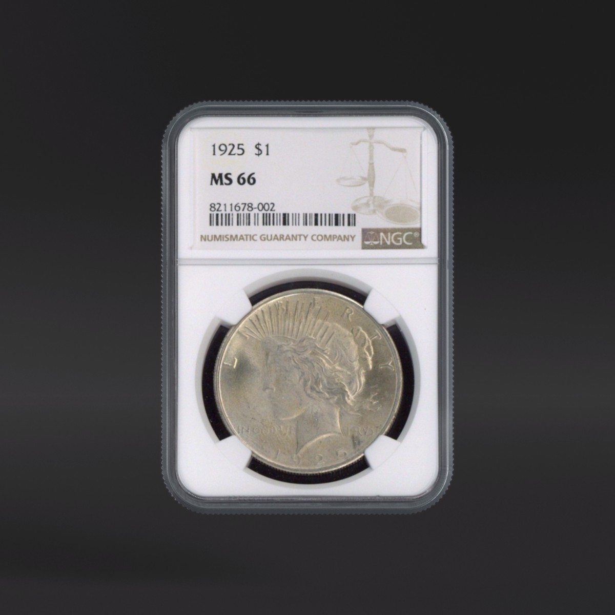 1925 One Dollar NGC MS66 - US NGC MS66